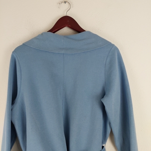 Gilligan & O’Malley Blue Belted Lounge Robe Cardigan Knit Fleece Pajama Sz S/M. - Picture 9 of 11